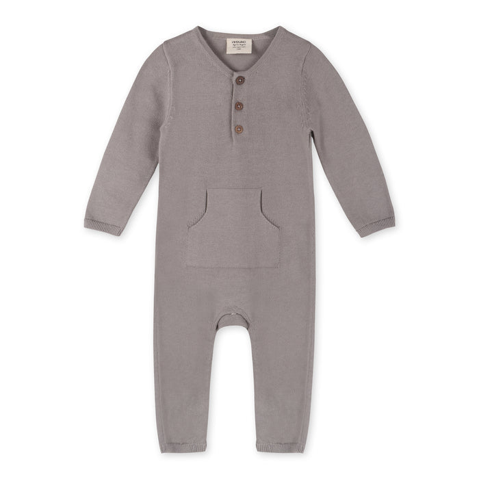 Milan Knit Kangaroo Pocket Baby Jumpsuit Coverall
