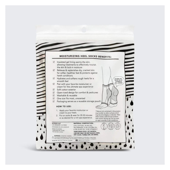 Kitsch Moisturizing Heal Socks Back of Package