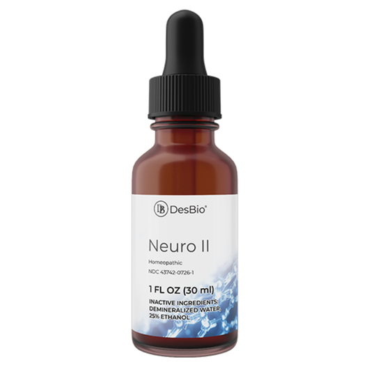 Neuro II is for the temporary relief of symptoms including anxiety, appetite control, hives, lethargy, poor memory, mood swings, travel sickness.