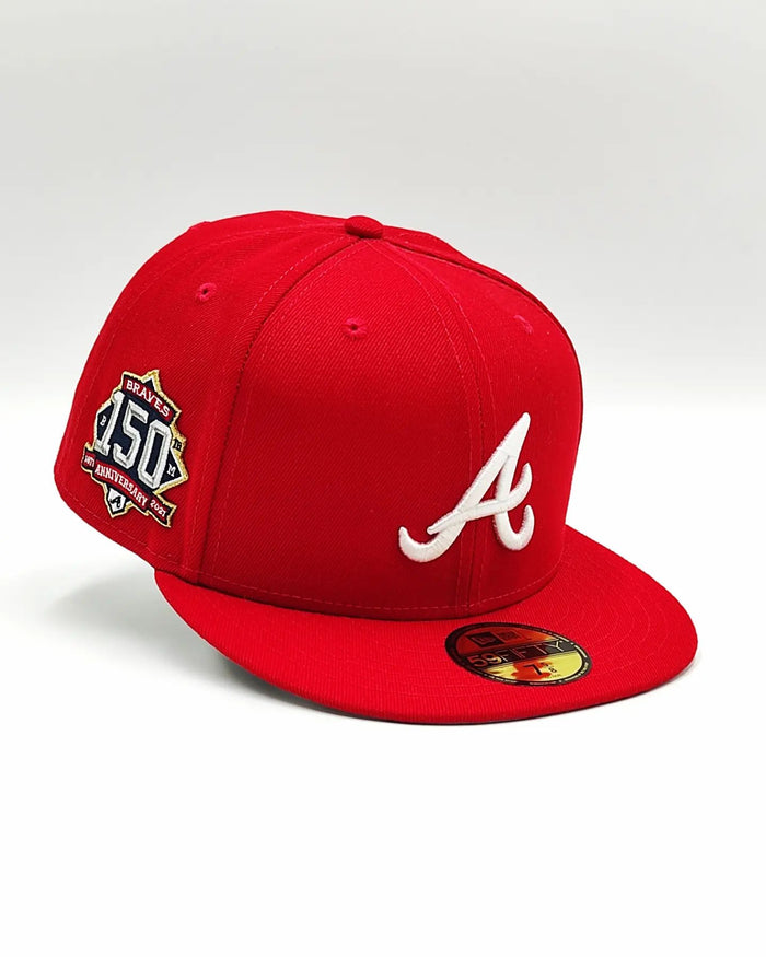New Era 59fifty Bravos de Atlanta 150th Aniversario Side patch / Rojo blanco