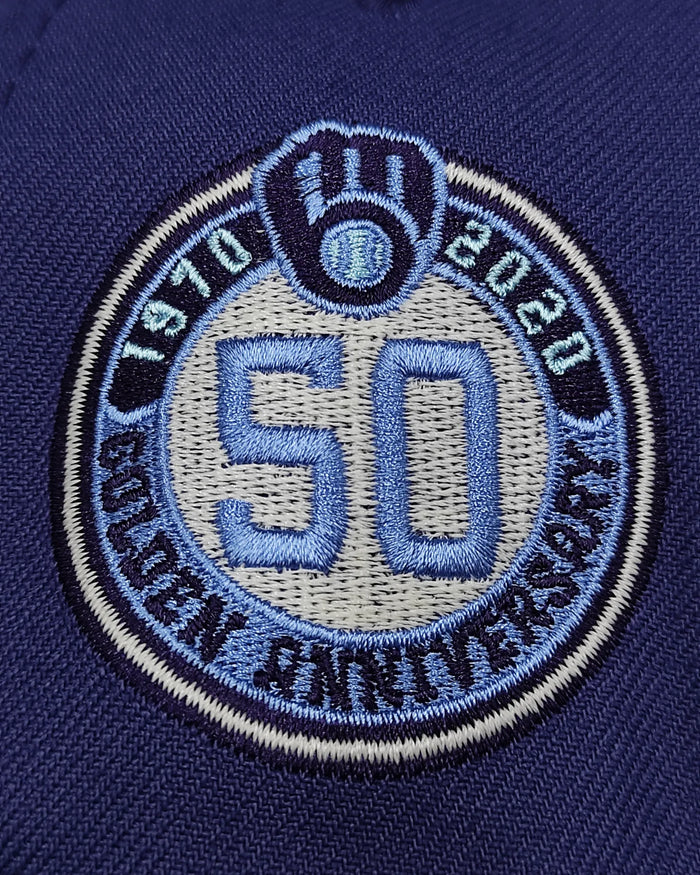 New Era 59fifty Milwaukee Brewers 50th anniversary - purple indigo