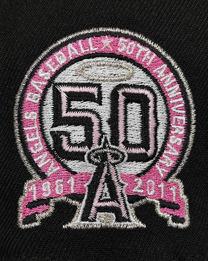 New era Anaheim Angels 50th Aniversario negro rosado 9 Fifty Snapback