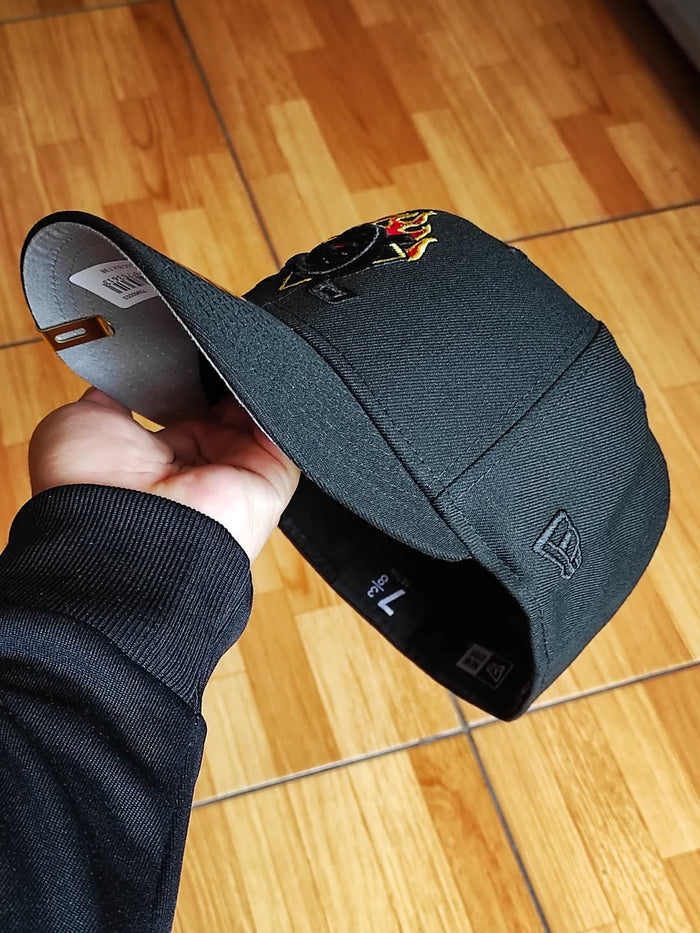 New Era Anaheim Ducks Inaugural Season Black Out Fire Edition 59Fifty Fitted Hat