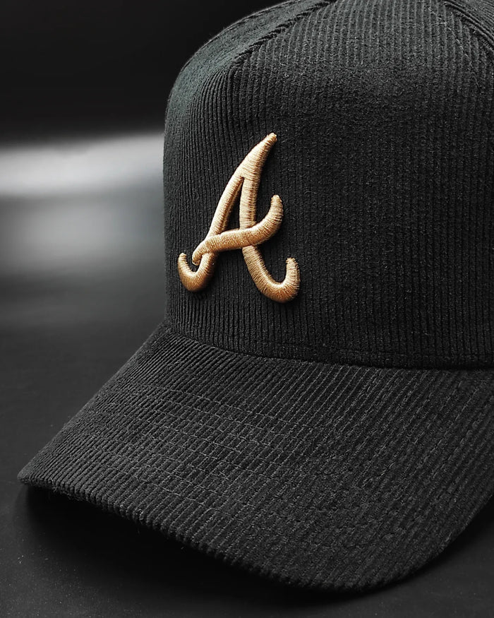 New Era Atlanta braves"Corduroy Black" 9 Forty A-FRAME snapback