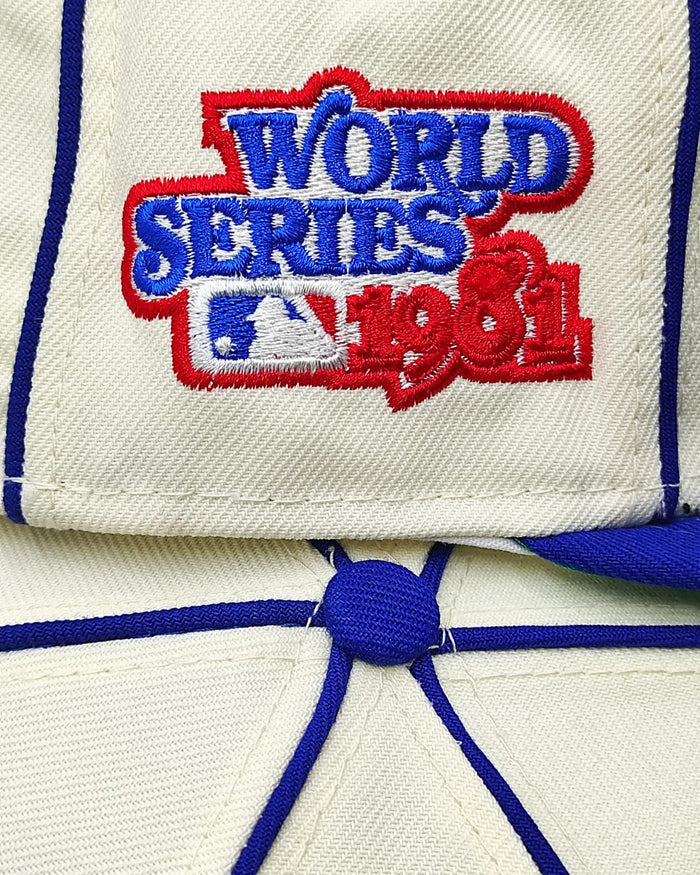 New era Exclusiva 59fifty old time Los Angeles Dodgers 1981 world series patch - blanco royal