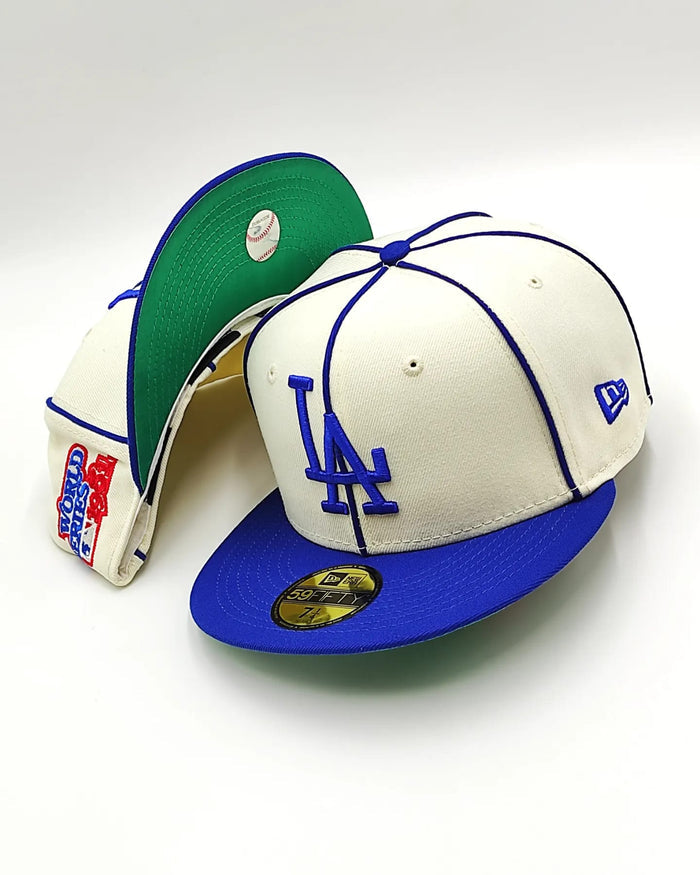New era Exclusiva 59fifty old time Los Angeles Dodgers 1981 world series patch - blanco royal