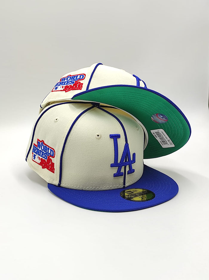 New era Exclusiva 59fifty old time Los Angeles Dodgers 1981 world series patch - blanco royal