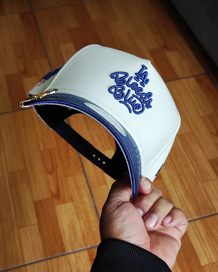 New Era Los Angeles Dodgers Chrome Satin Brim Two Tone 9Forty A Frame Snapback Hat