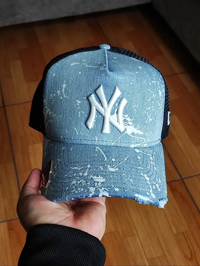 New Era New York Yankees Splash denim 9FORTY A-FRAME Snapback