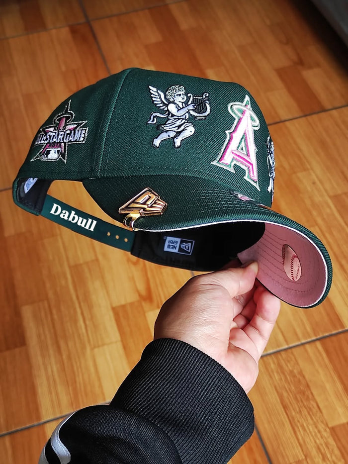 NewEra Anaheim ANGELS cupid 🏹 dark Green 9FORTY A-FRAME SNAPBACK