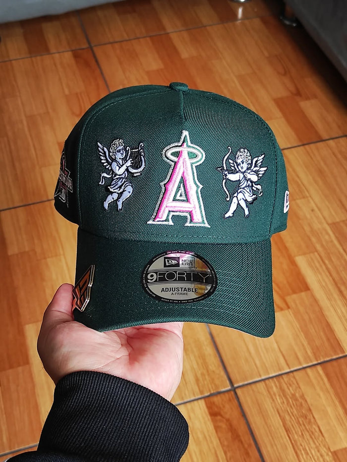 NewEra Anaheim ANGELS cupid 🏹 dark Green 9FORTY A-FRAME SNAPBACK