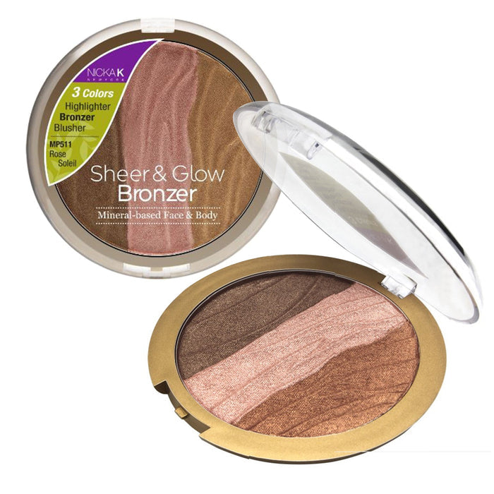 Nicka K New York Sheer & Glow Bronzer Mineral-based Face & Body - ikatehouse