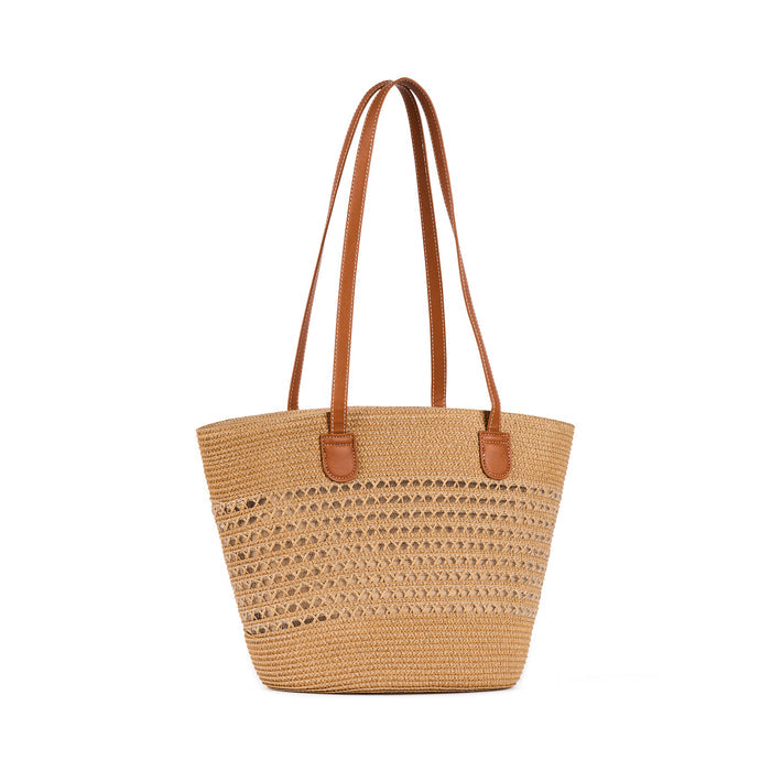 Nomad Stripe Straw Tote - Bentley
