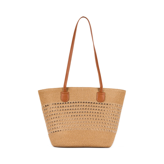 Nomad Stripe Straw Tote - Bentley