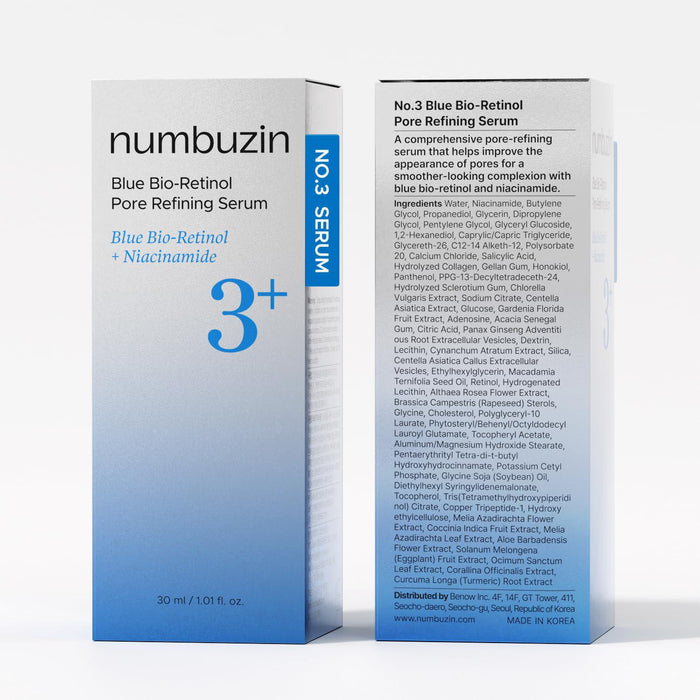 Numbuzin No.3 Blue Bio-Retinol Pore Refining Serum 30 mL