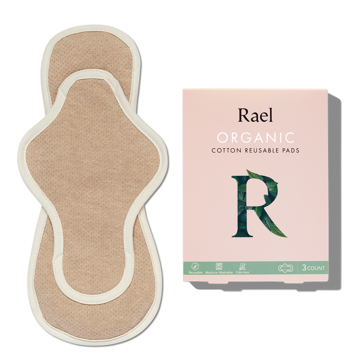 Organic Cotton Reusable Menstrual Pads - 3 Count