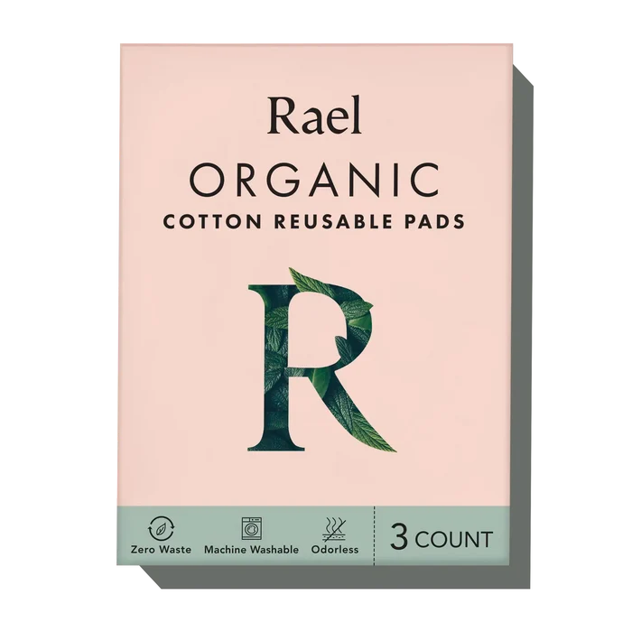 Organic Cotton Reusable Menstrual Pads - 3 Count