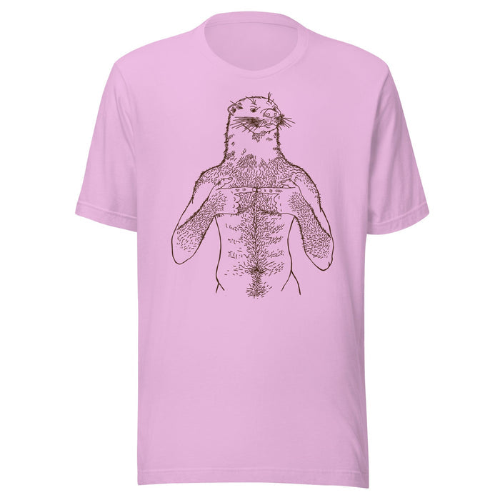 Brian Kenny Otter Graphic Lilac T-shirt