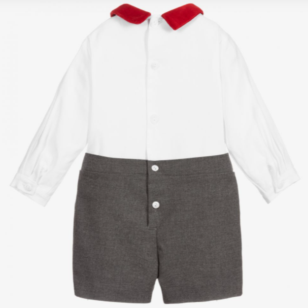 Patachou Baby Boys Grey & White Shortie