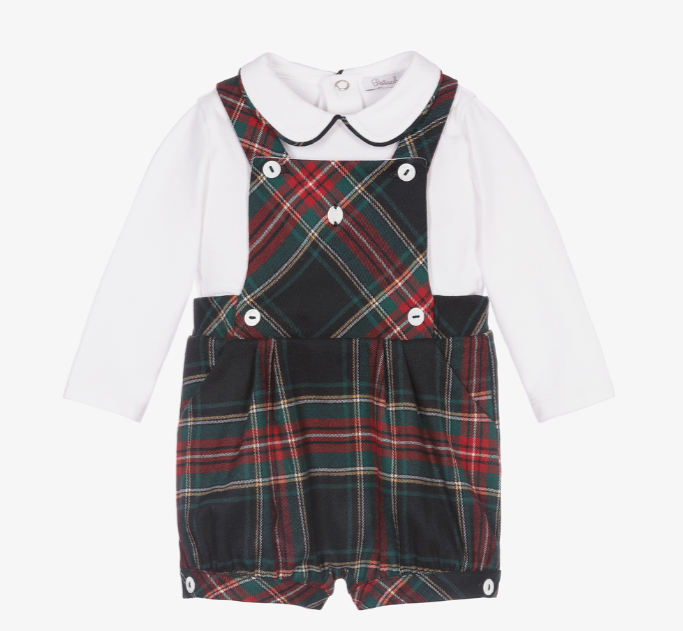PATACHOU Boys Green Tartan Shortie