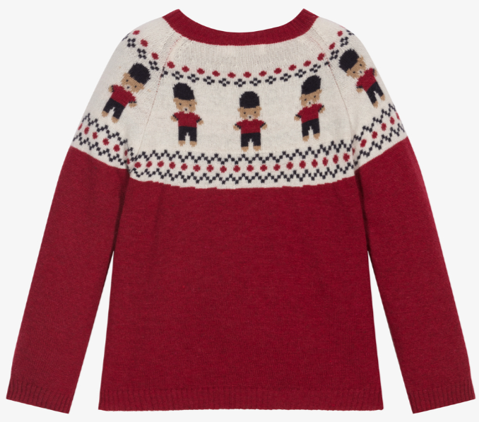 PATACHOU Boys Red & Ivory Sweater