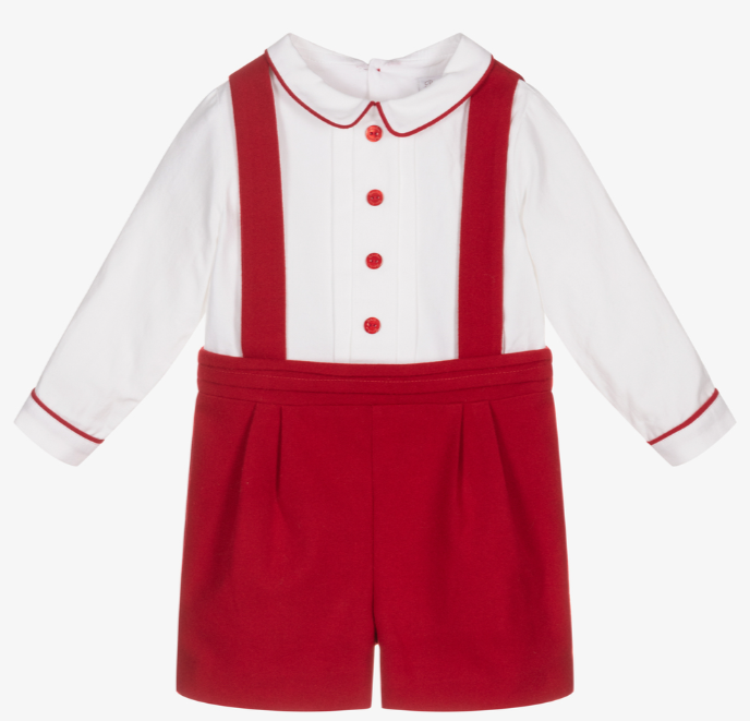 PATACHOU Boys Red & White Shortie
