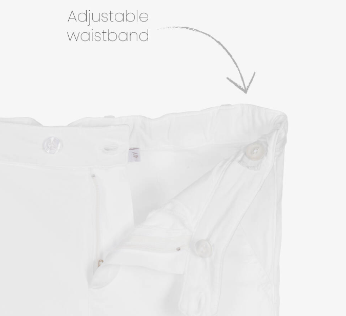 PATACHOU Boys White Cotton Twill Trousers
