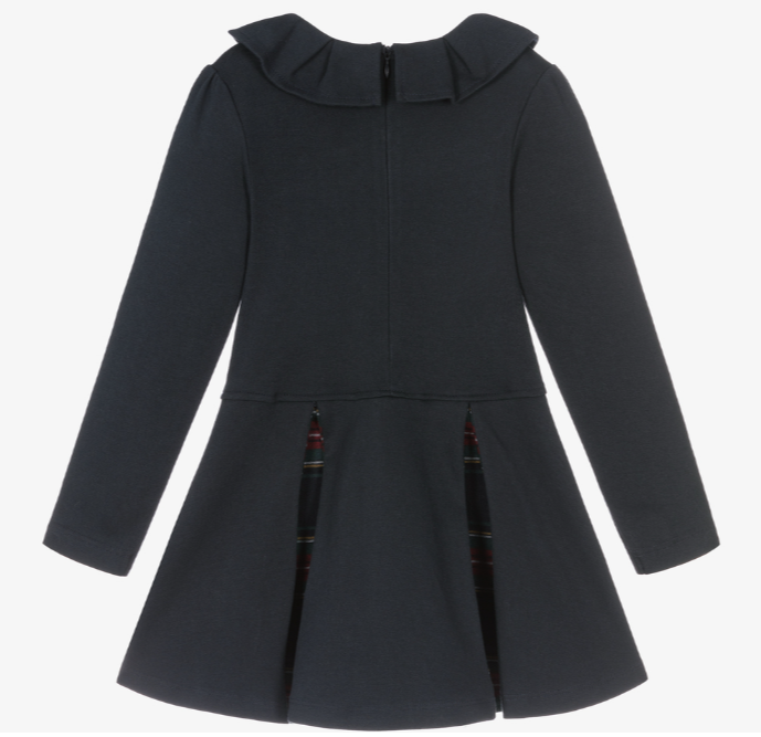 PATACHOU Girls Navy Blue Jersey Dress