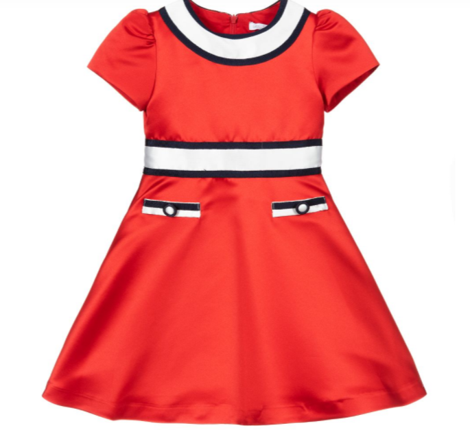 Patachou Girls Red Satin Dress