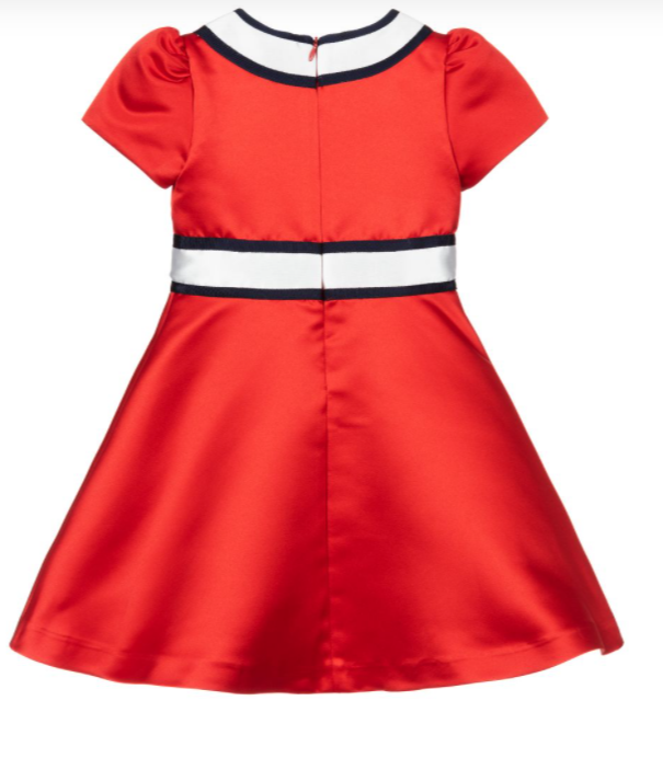 Patachou Girls Red Satin Dress