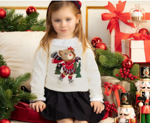 Patachou Ivory Teddy Knitted Sweater