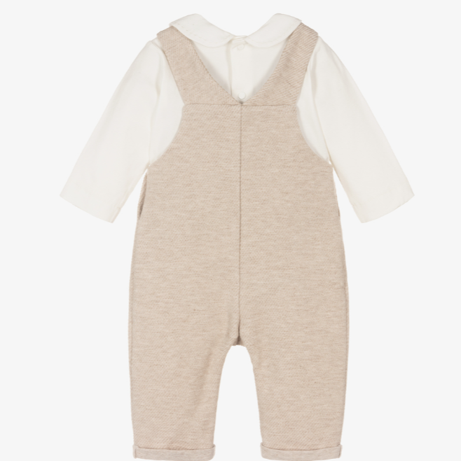 PAZ RODRIGUEZ Boys Beige Dungaree Set