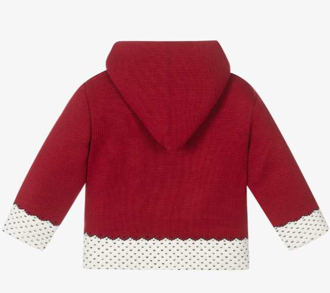 PAZ RODRIGUEZ Red Knitted Hooded Jacket
