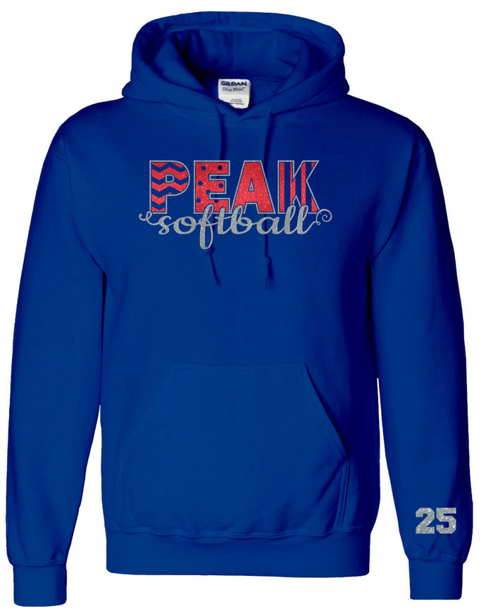 Peak Hooded Sweatshirt- 3 Designs- Matte and Glitter
