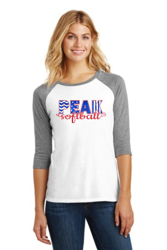 Peak Ladies Raglan- 3 designs- Matte or Glitter