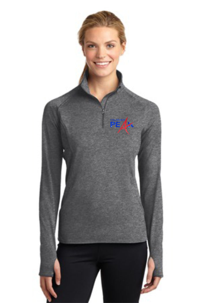 Peak Softball Ladies Sport Wick 1/2 Zip Pullover- Matte or Glitter