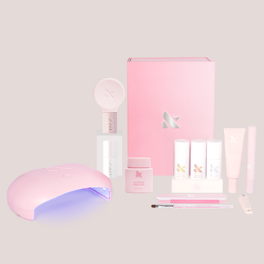 Pearl Gel Mani System with LED lamp, gel polishes, remover, and tools for long-lasting at-home gel manicure