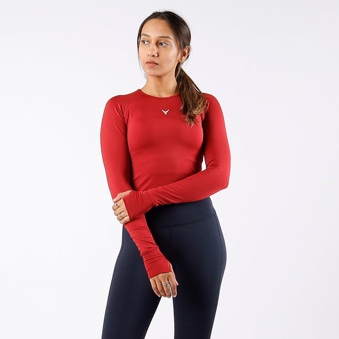 Performance Long Sleeve Crop Top - IRONGEAR Fitness