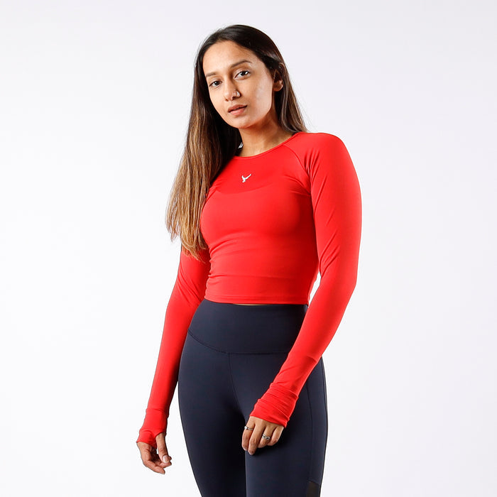 Performance Long Sleeve Crop Top - IRONGEAR Fitness