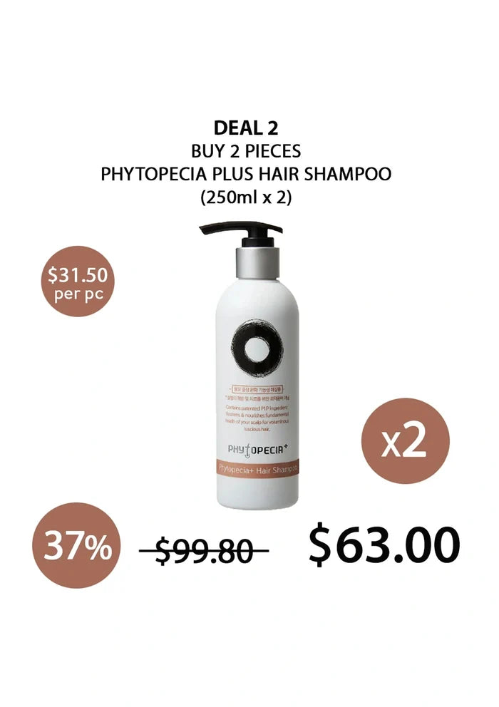 (BUY 2 SMALL) 250ml PHYTOPECIA PLUS HAIR SHAMPOO