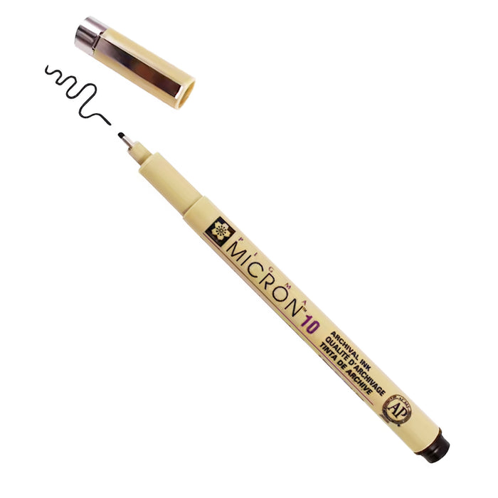 10 black sakura micron fine line pen