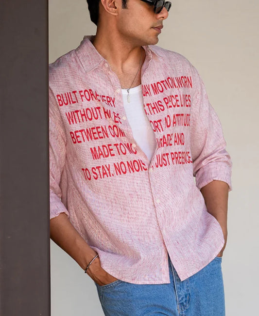 Powerlook Red Pinstripe Shirt