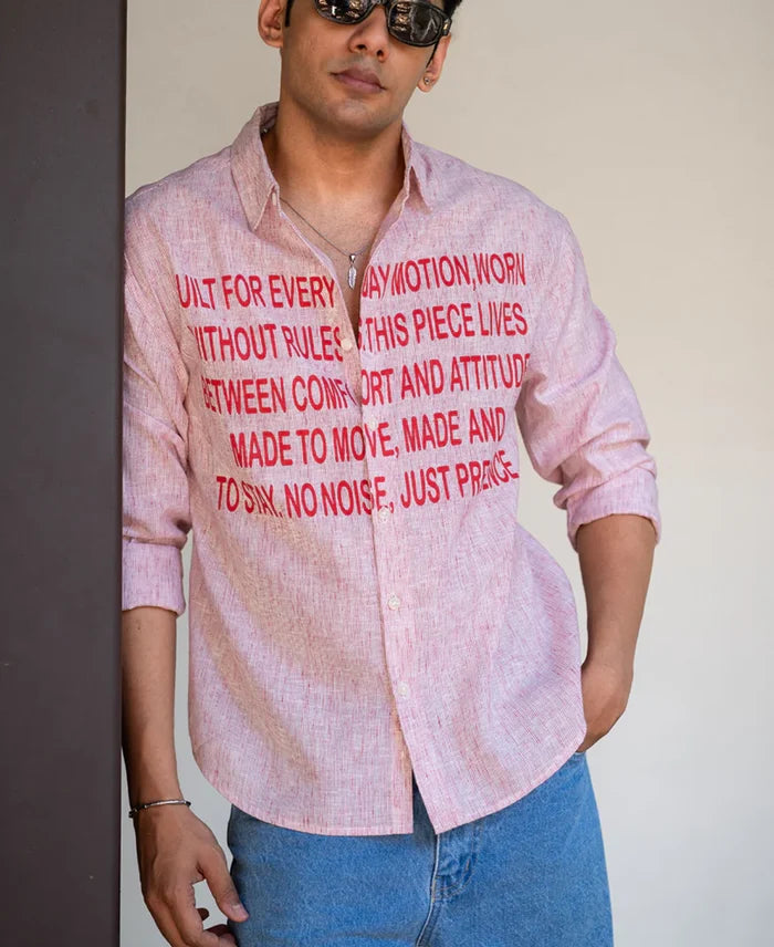 Powerlook Red Pinstripe Shirt