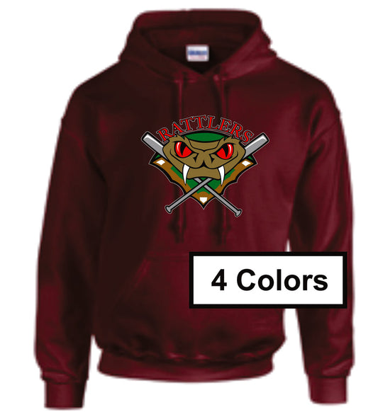 Rattlers Basic Hoodie- 3 designs- Matte or Glitter