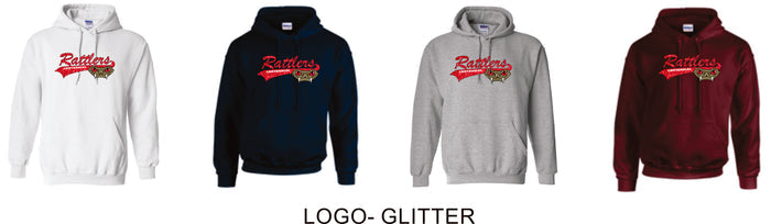 Rattlers Basic Hoodie- 3 designs- Matte or Glitter
