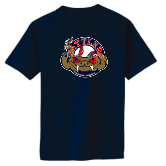 Rattlers CIRCLE design Basic Tee-Matte or Glitter