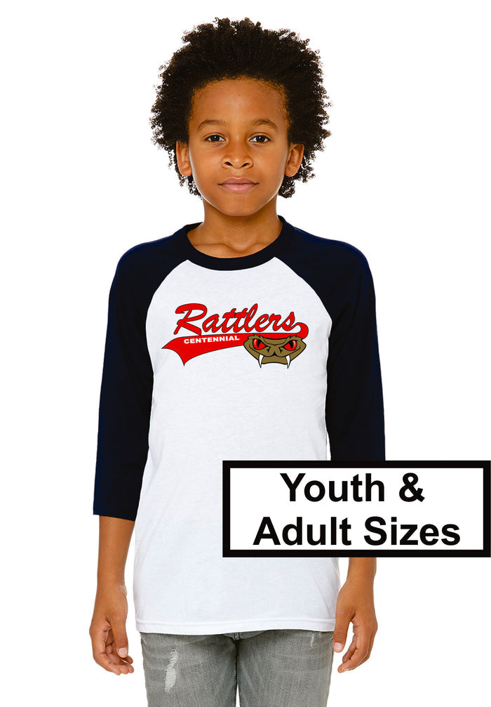 Rattlers Raglan- 3 Designs- Matte or Glitter