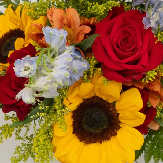 Red Meets Sunflower Diy Flower Kit Recipe - Image