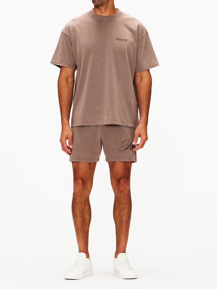 Represent Owners Club Script Mesh Shorts
