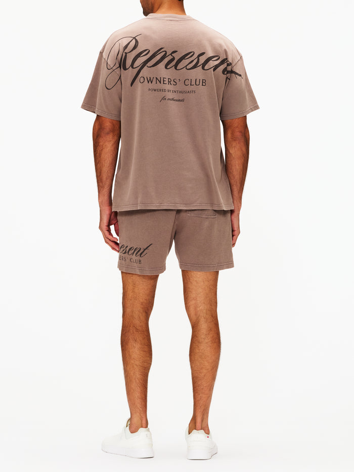 Represent Owners Club Script Mesh Shorts